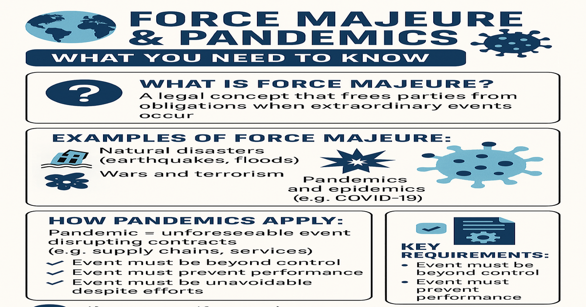 Force Majeure and Coronavirus (I)