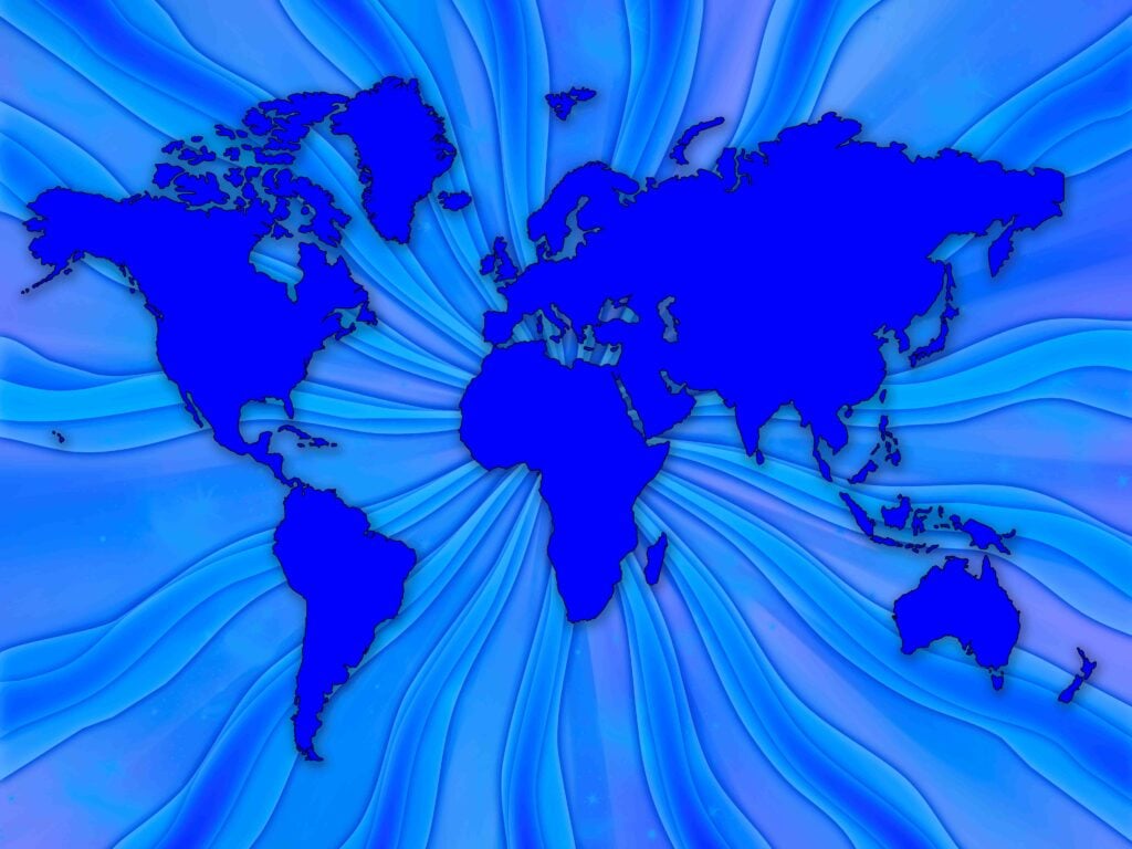 Cross-Border Estate Planning 101 Blue world map | GLE NEws