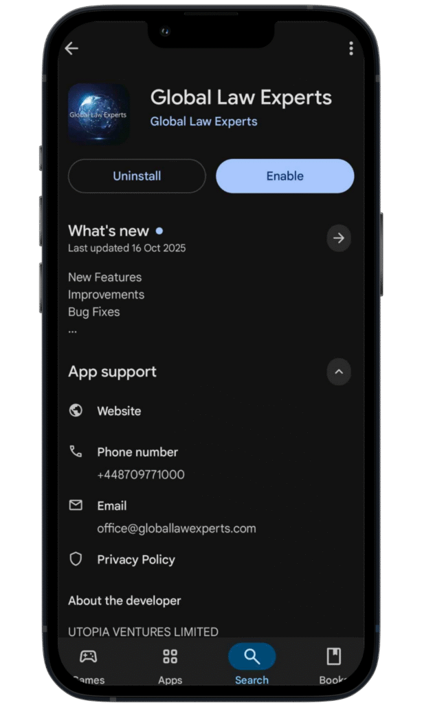 App Features - App 17 - Global Law Experts
