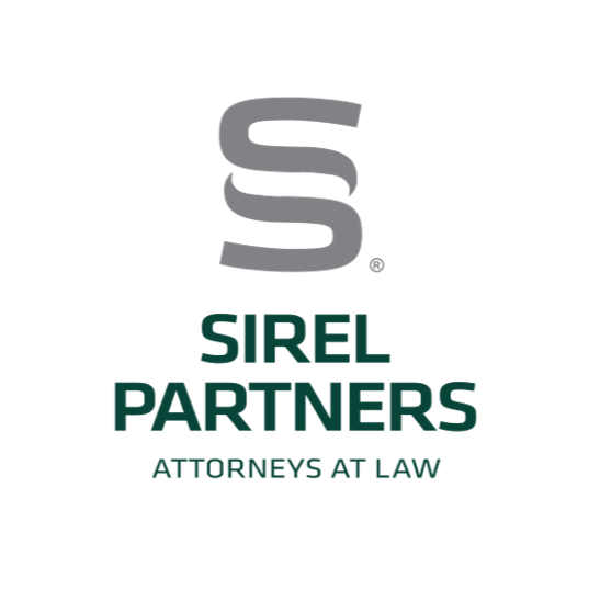 SIREL PARTNERS logo with the text "ATTORNEYS AT LAW" below, indicating the legal services offered.