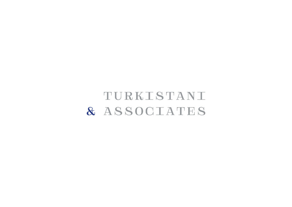 Turkistani & Associates law firm logo displayed prominently on a white background.