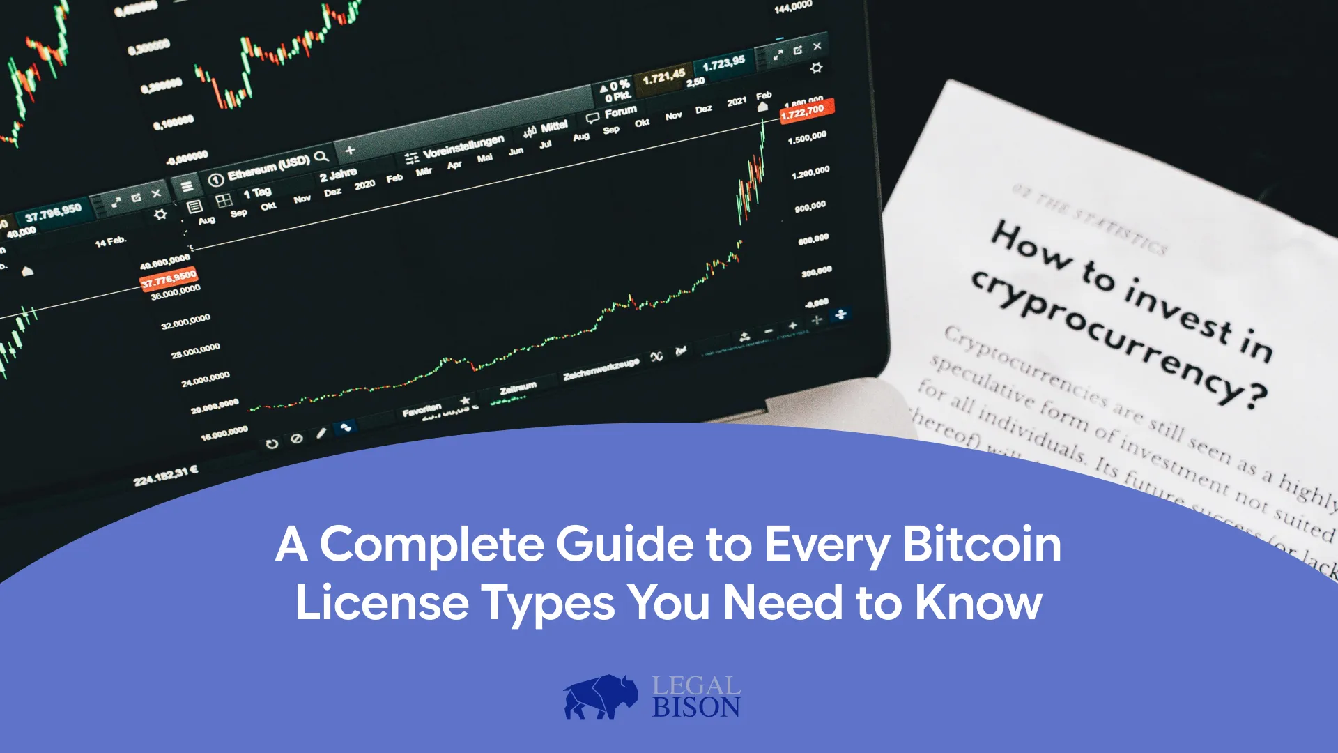 Graph displaying cryptocurrency trends alongside a document about investing in cryptocurrency.