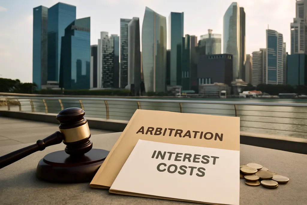 arbitration costs and interest singapore