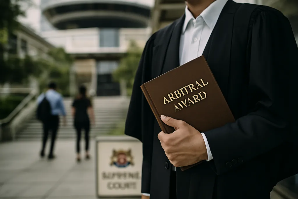 enforce arbitral award singapore