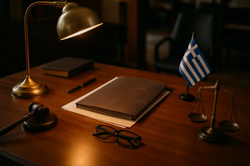 stay court proceedings greece