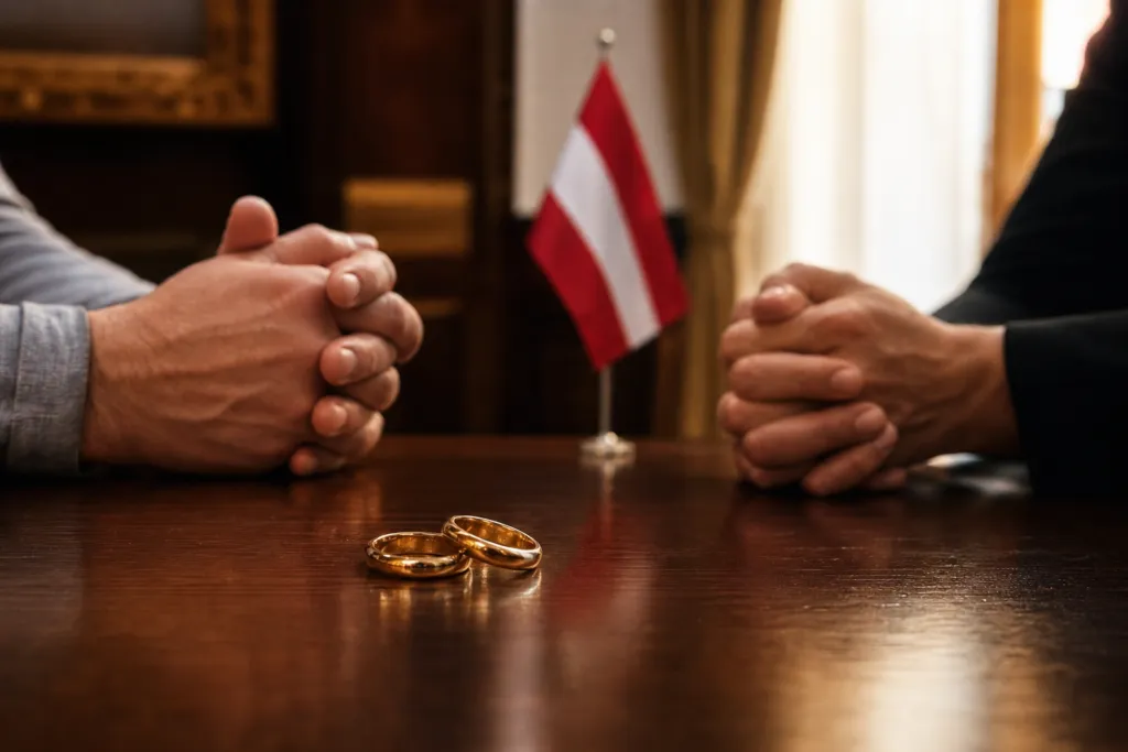 divorce non-resident austria