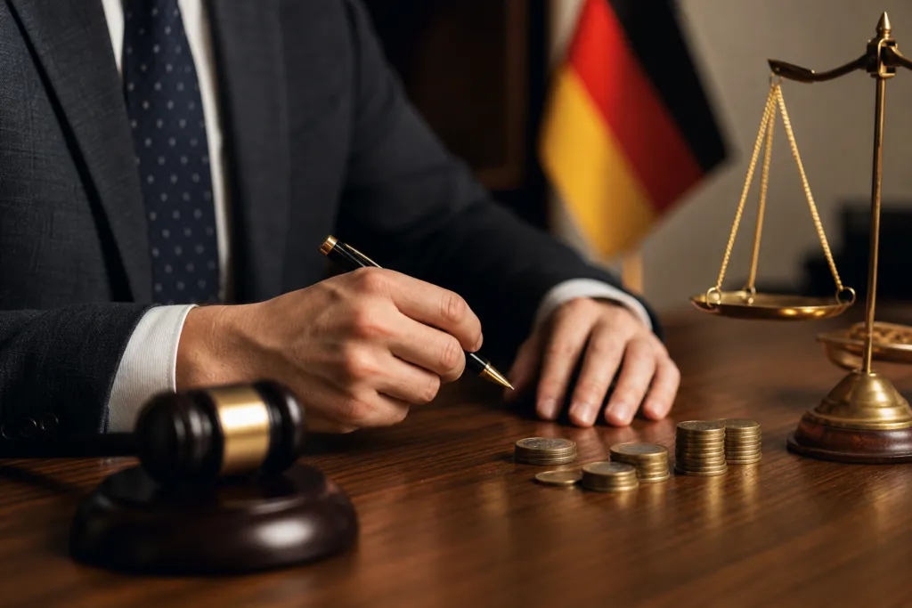 international business lawyer fees germany